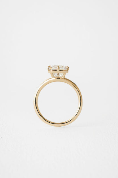 2.35 CT Asscher Split Shank Bezel Lab Grown Diamond Engagement Ring