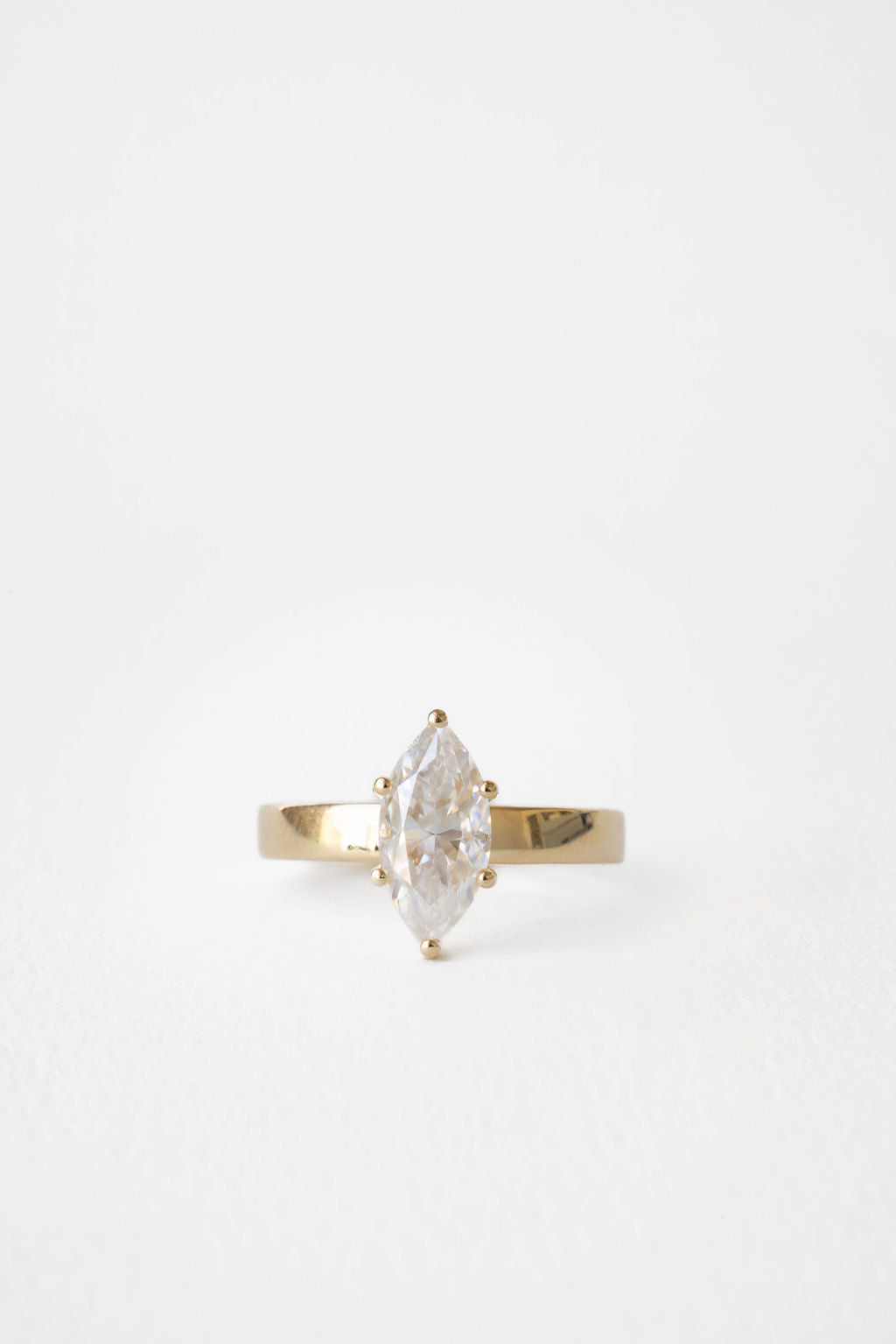 1.50 CT Marquise Solitaire Lab Grown Diamond Engagement Ring