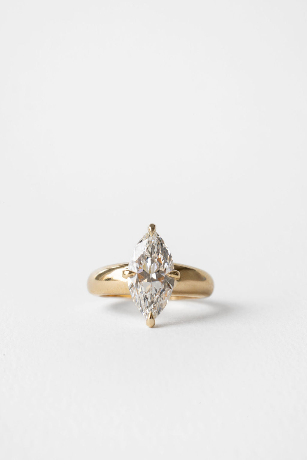 3.10 CT Marquise Solitaire Lab Grown Diamond Engagement Ring