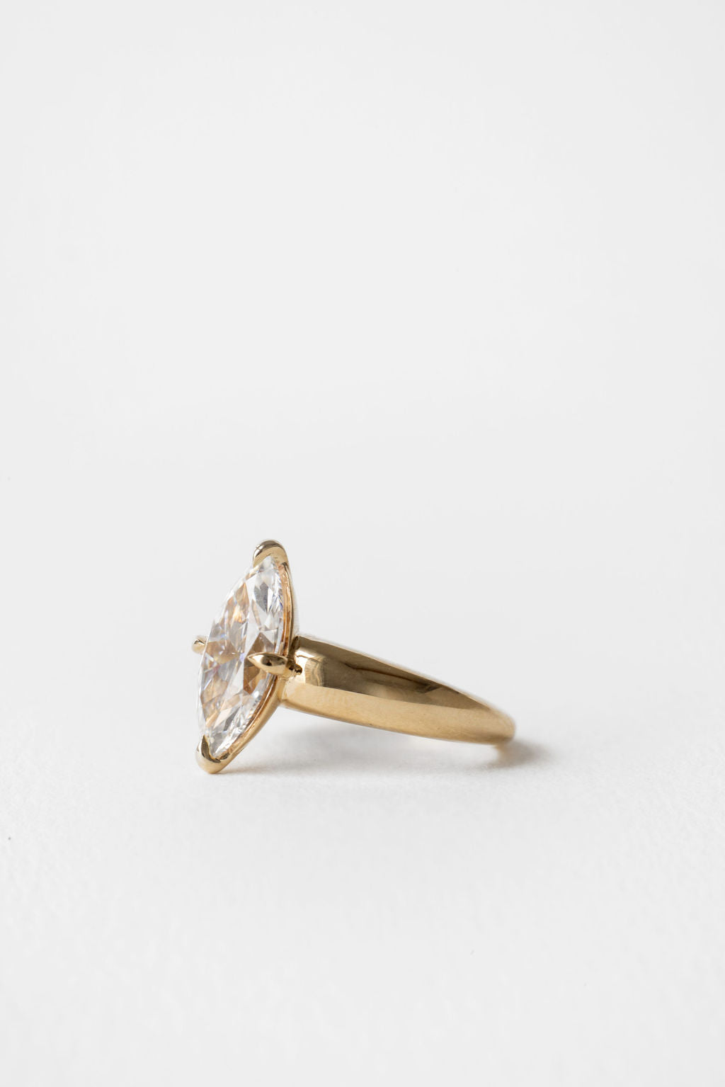 3.10 CT Marquise Solitaire Lab Grown Diamond Engagement Ring