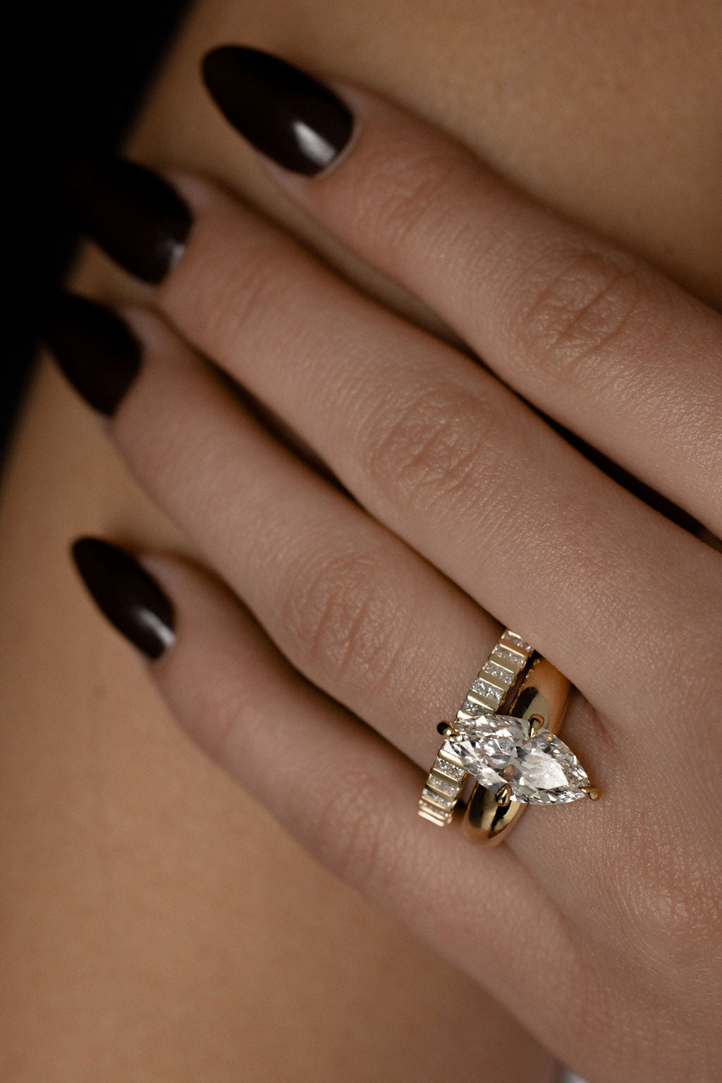 3.10 CT Marquise Solitaire Lab Grown Diamond Engagement Ring
