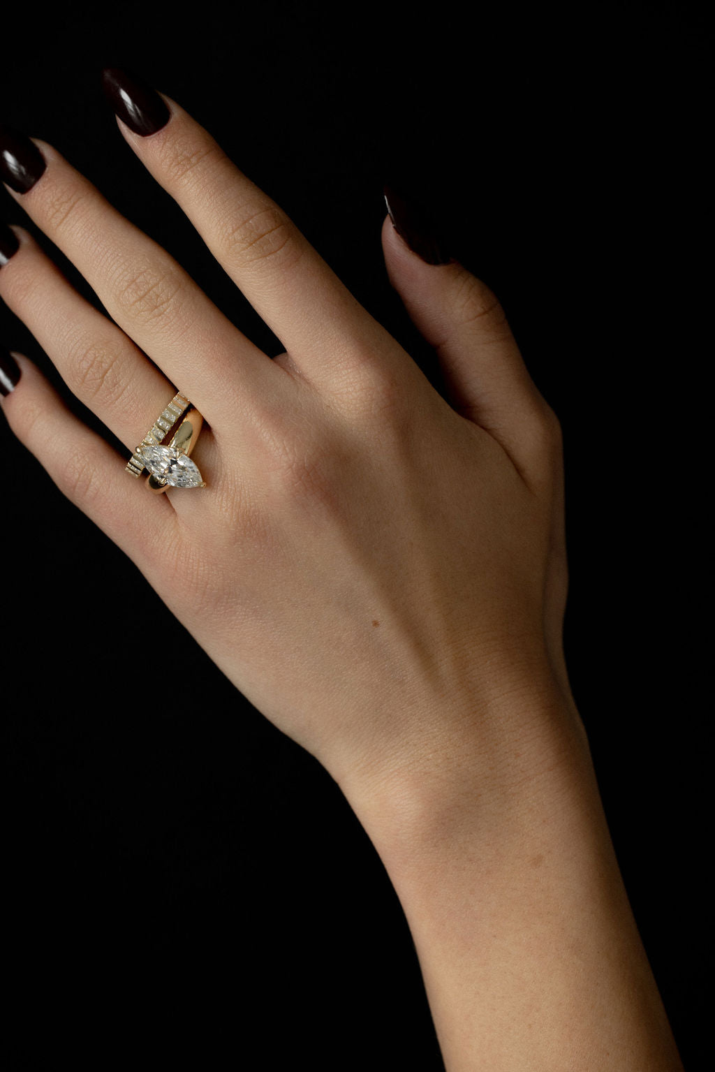 3.10 CT Marquise Solitaire Lab Grown Diamond Engagement Ring