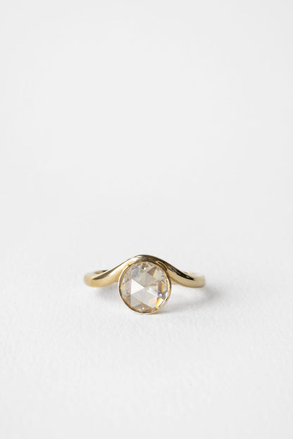 0.94 CT True Antique Round Solitaire Lab Grown Diamond Engagement Ring