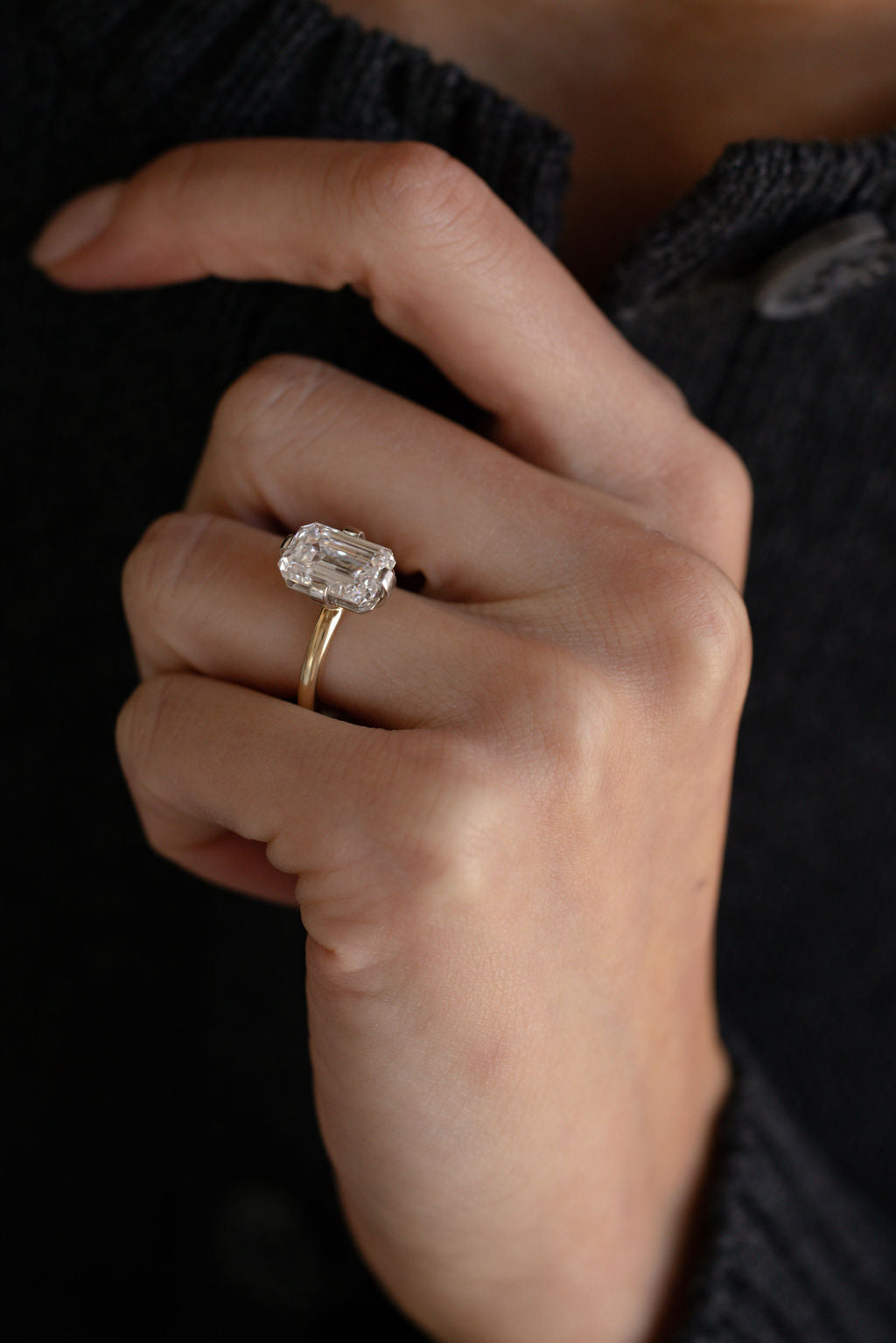 0.94 CT True Antique Round Solitaire Lab Grown Diamond Engagement Ring