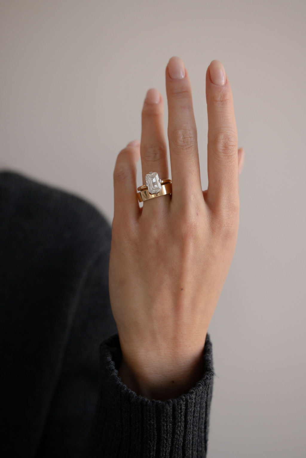 0.94 CT True Antique Round Solitaire Lab Grown Diamond Engagement Ring