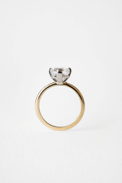 0.94 CT True Antique Round Solitaire Lab Grown Diamond Engagement Ring