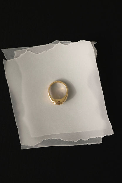 3.82 CT Cushion Signet Three Stone Lab Grown Diamond Engagement Ring