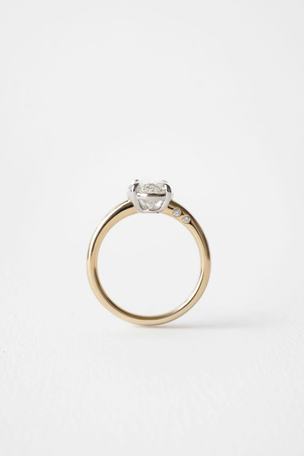 3.00 CT Moval Solitaire Lab Grown Diamond Engagement Ring