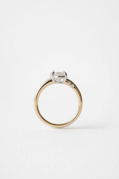 3.00 CT Moval Solitaire Lab Grown Diamond Engagement Ring