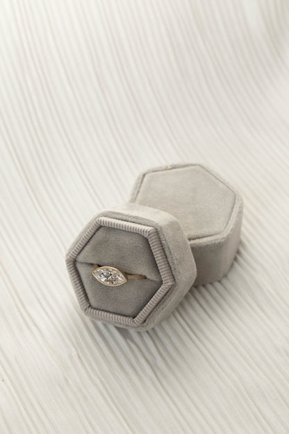 1.25 CT Marquise Bezel Lab Grown Diamond Engagement Ring