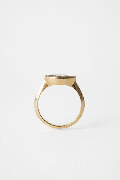 1.25 CT Marquise Bezel Lab Grown Diamond Engagement Ring