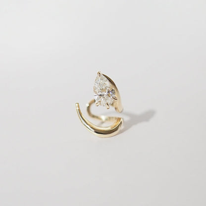 0.5 TCW Pear Moissanite Ear Cufflinks