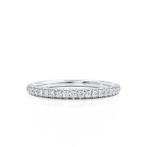 0.49 CT Round Shaped Moissanite Full Eternity Style Wedding Band 1