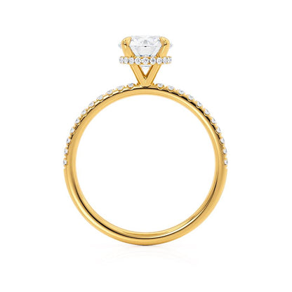 Round Pave Lab Grown Diamond Engagement Ring