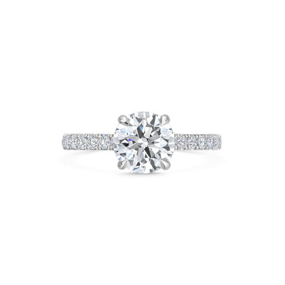 1.5 CT Round Solitaire CVD F/VVS1 Diamond Engagement Ring 1