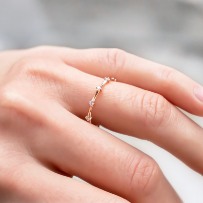 0.16 CT Round Full Eternity Lab Grown Diamond Wedding Band