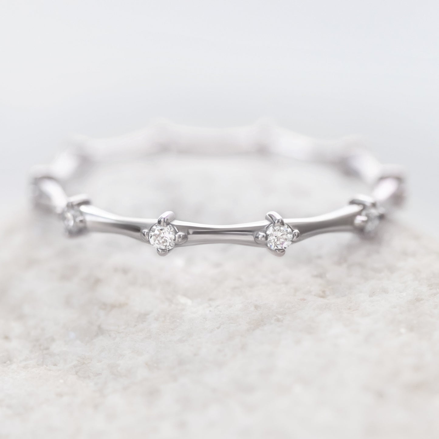 0.16 CT Round Full Eternity Lab Grown Diamond Wedding Band