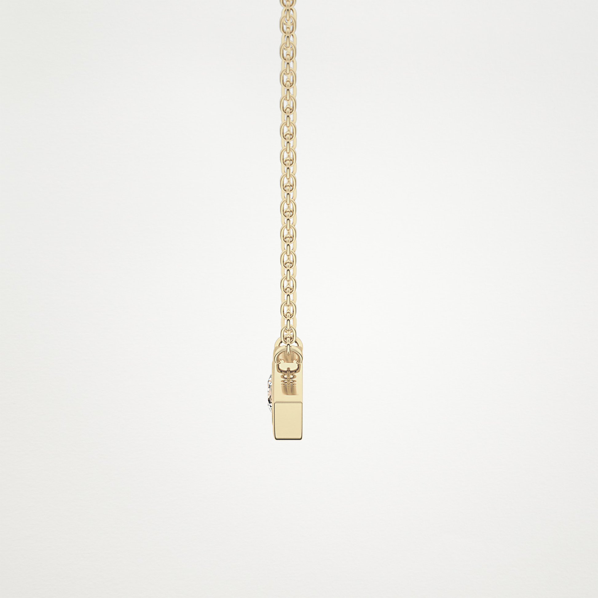 0.08 TCW Round Lab Grown Diamond Eye Shape Necklace
