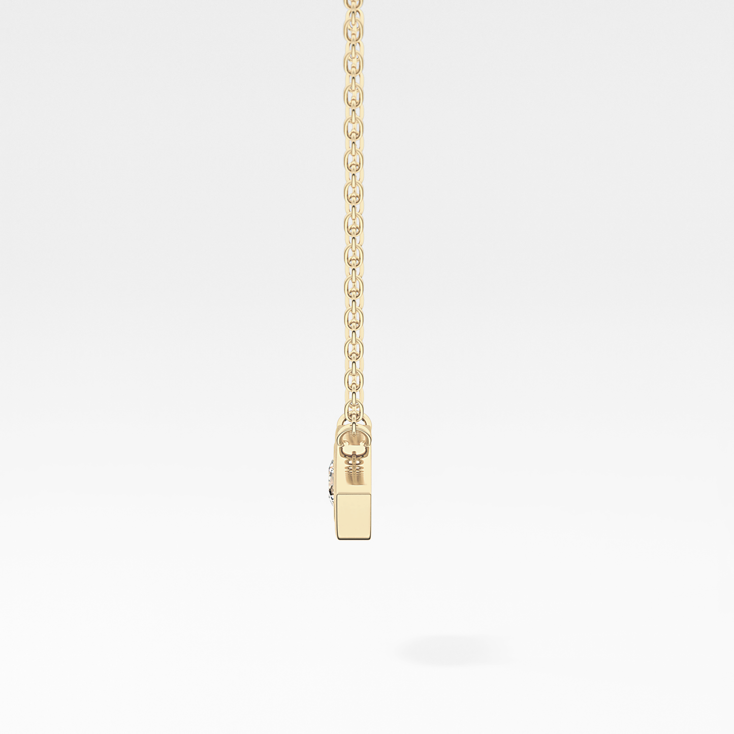 0.08 TCW Round Lab Grown Diamond Eye Shape Necklace