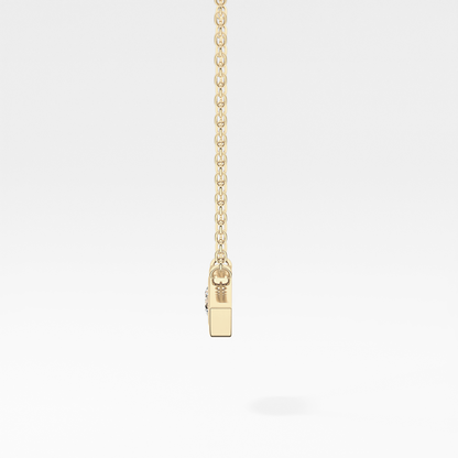 0.08 TCW Round Lab Grown Diamond Eye Shape Necklace