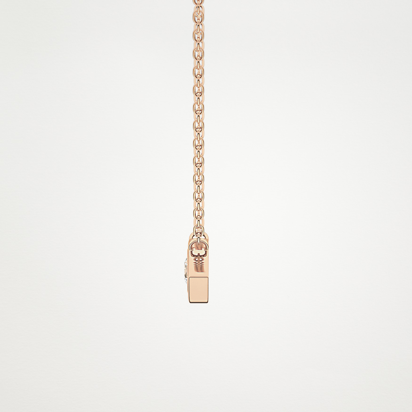 0.08 TCW Round Lab Grown Diamond Eye Shape Necklace