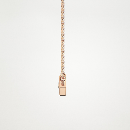 0.08 TCW Round Lab Grown Diamond Eye Shape Necklace