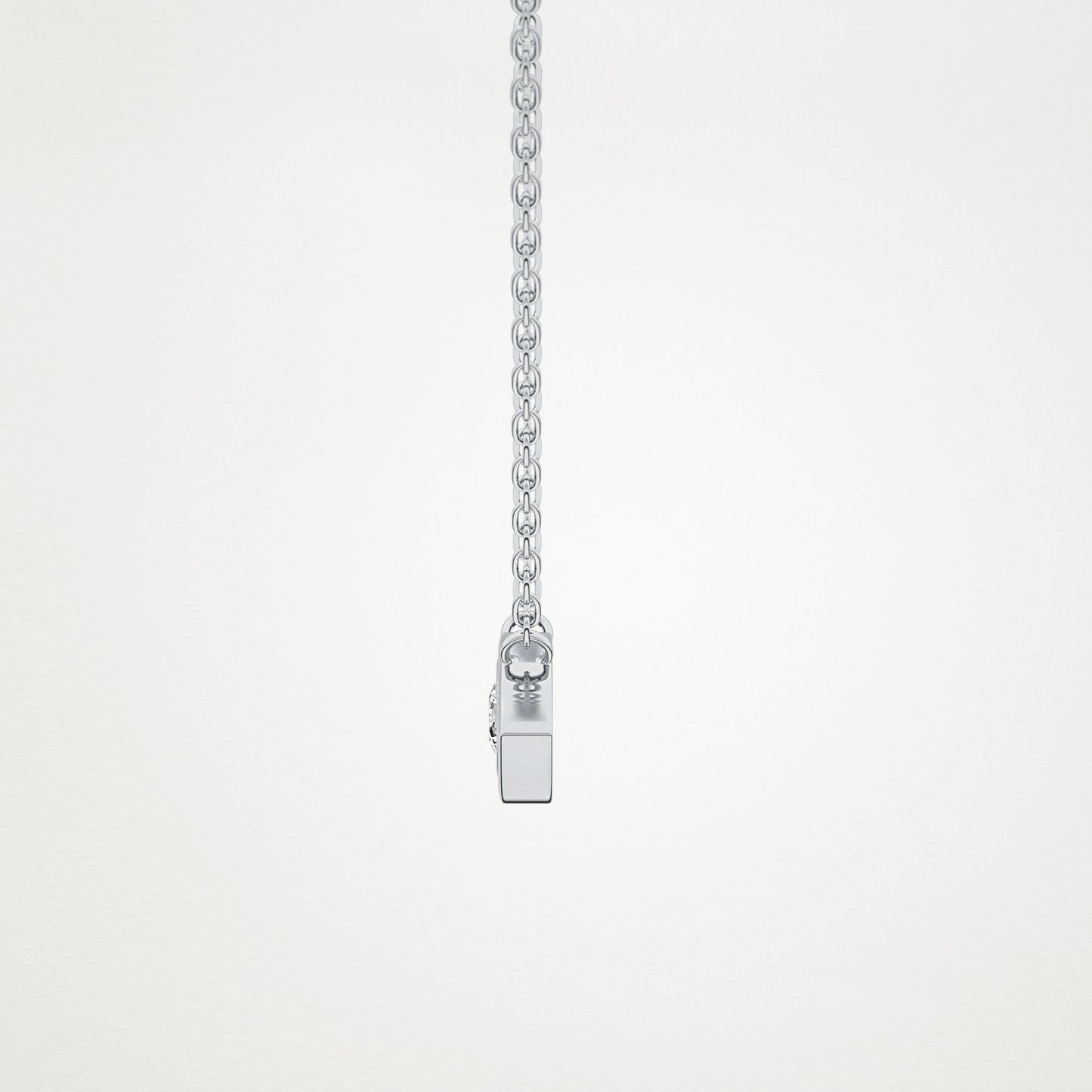 0.08 TCW Round Lab Grown Diamond Eye Shape Necklace