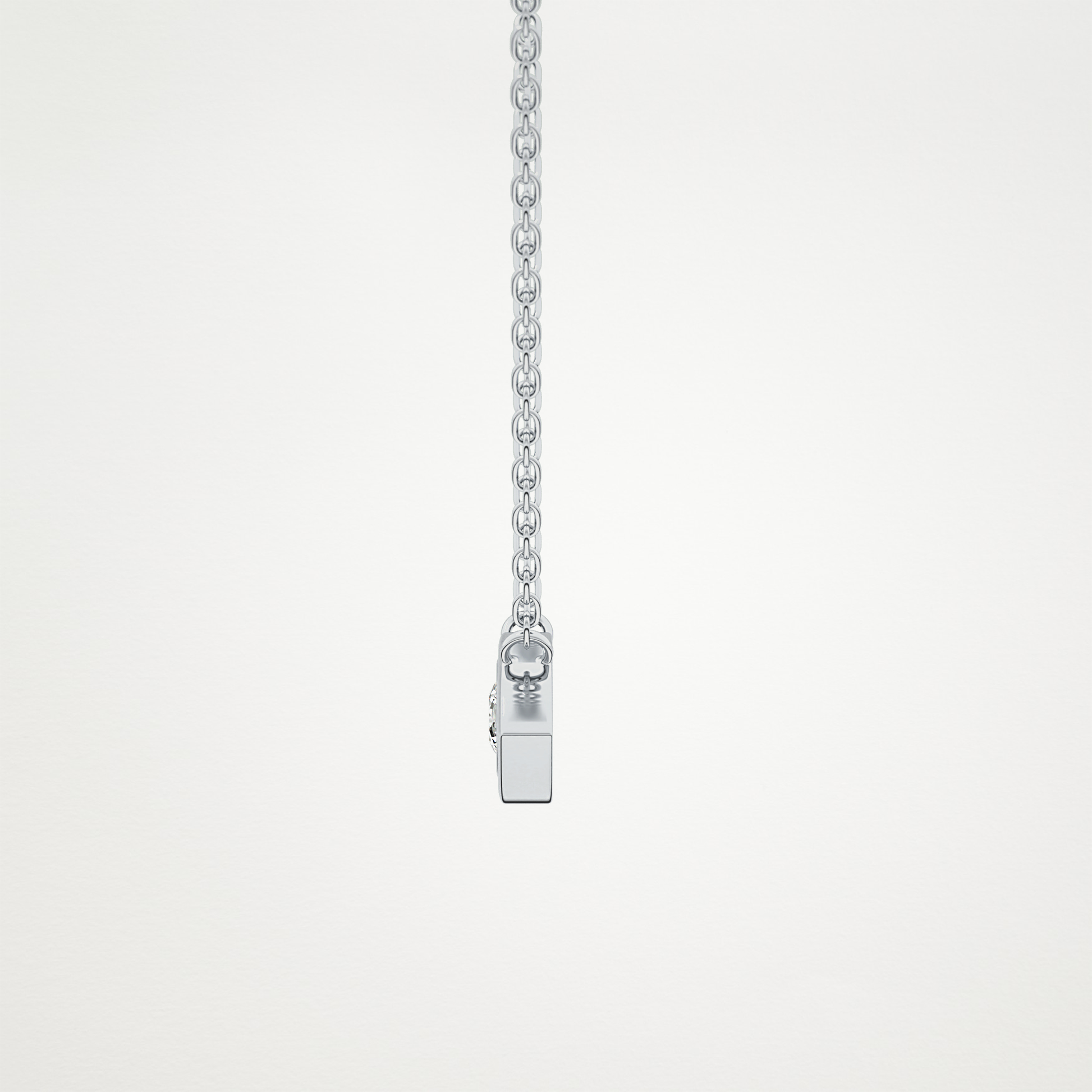 0.08 TCW Round Lab Grown Diamond Eye Shape Necklace