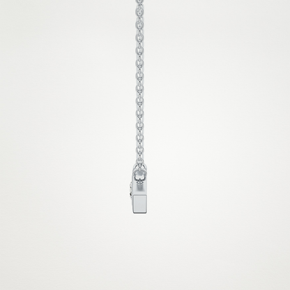 0.08 TCW Round Lab Grown Diamond Eye Shape Necklace
