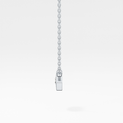 0.08 TCW Round Lab Grown Diamond Eye Shape Necklace