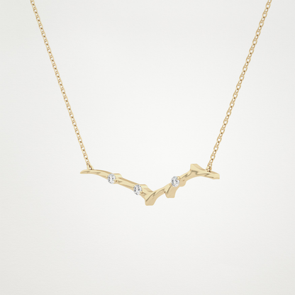 0.7 TCW Round Lab Grown Diamond Twig Necklace