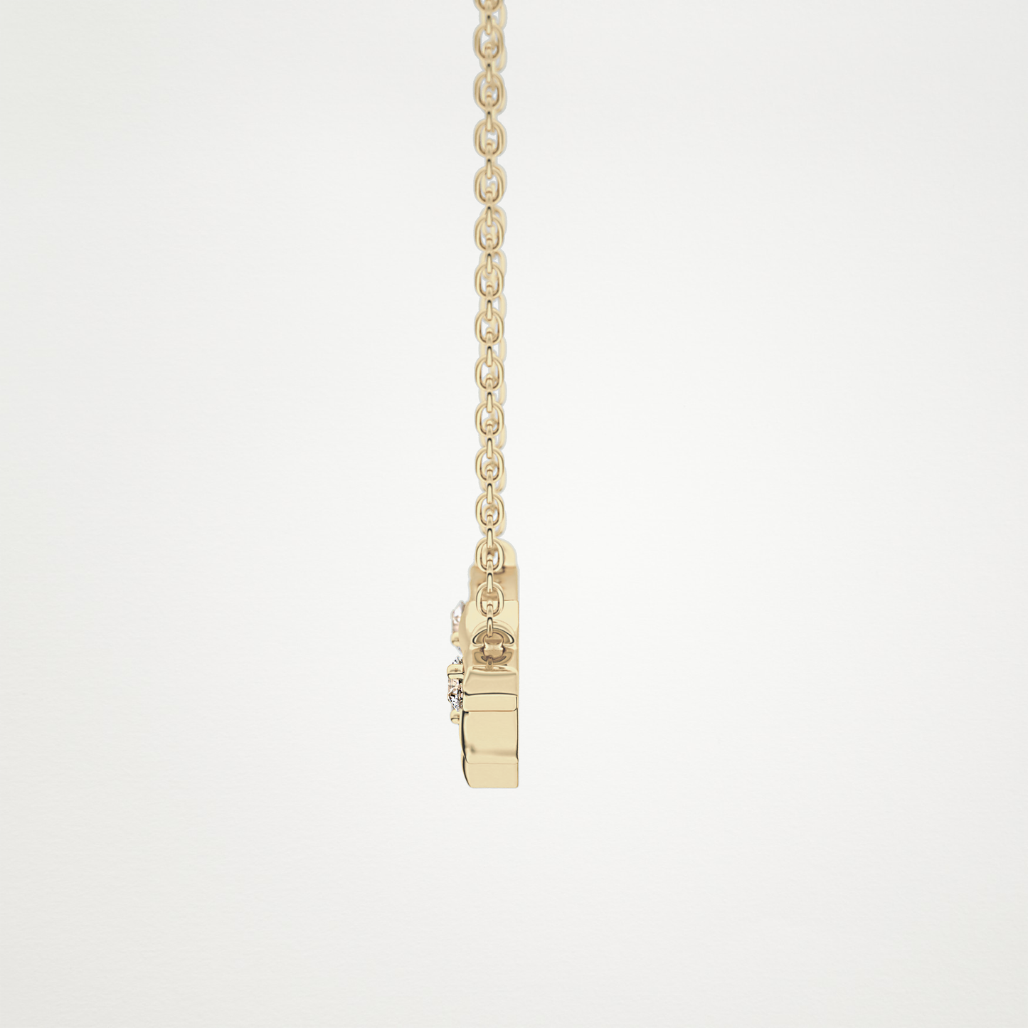 0.7 TCW Round Lab Grown Diamond Twig Necklace