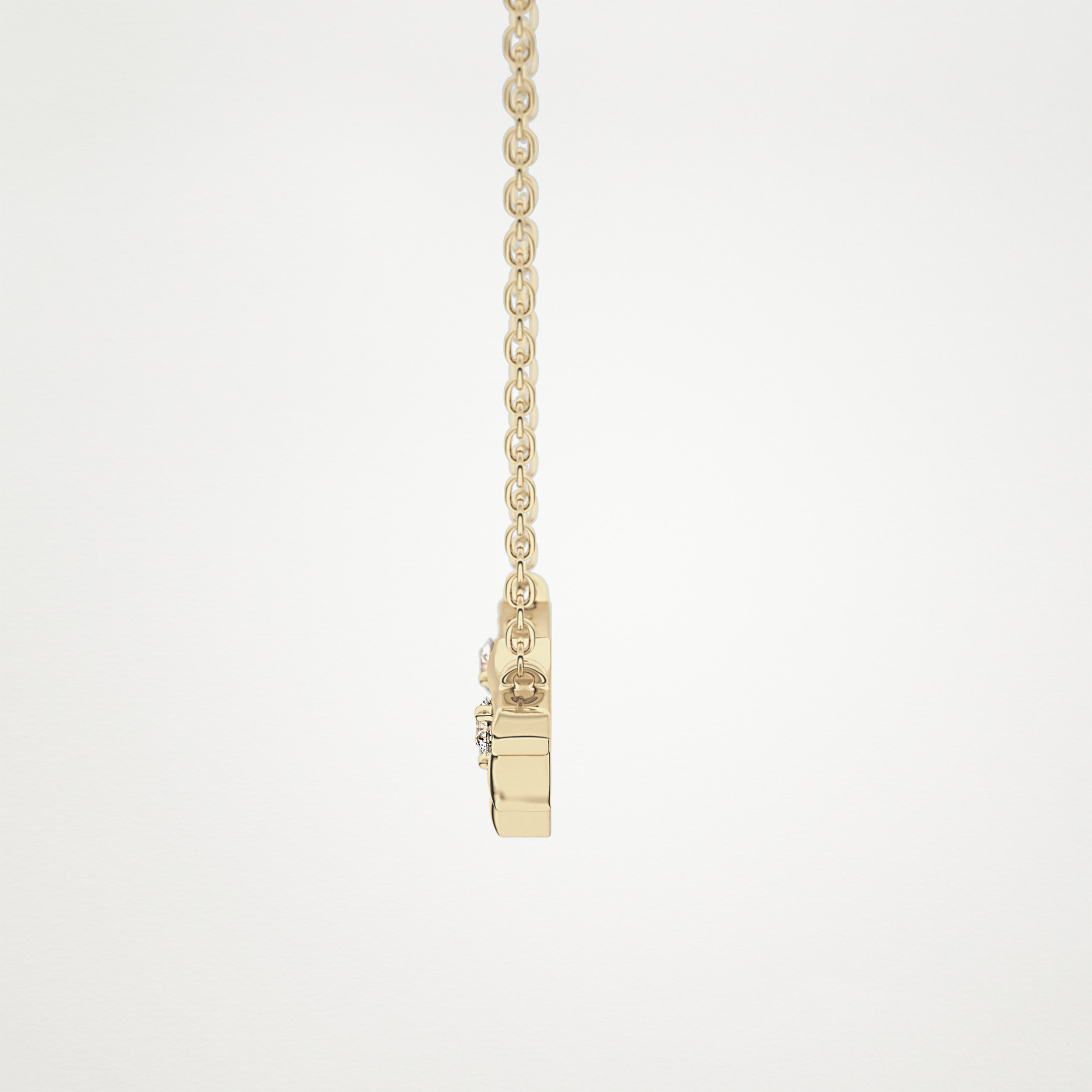 0.7 TCW Round Lab Grown Diamond Twig Necklace