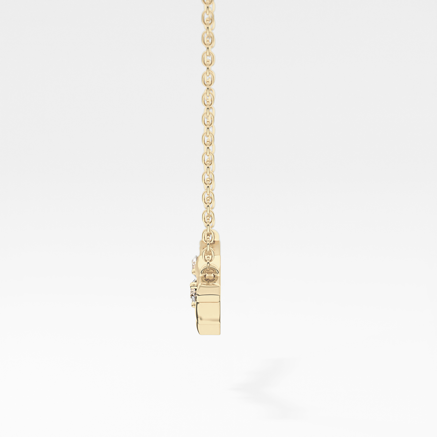 0.7 TCW Round Lab Grown Diamond Twig Necklace