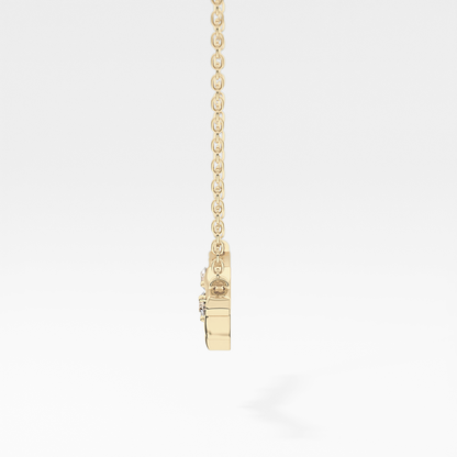 0.7 TCW Round Lab Grown Diamond Twig Necklace