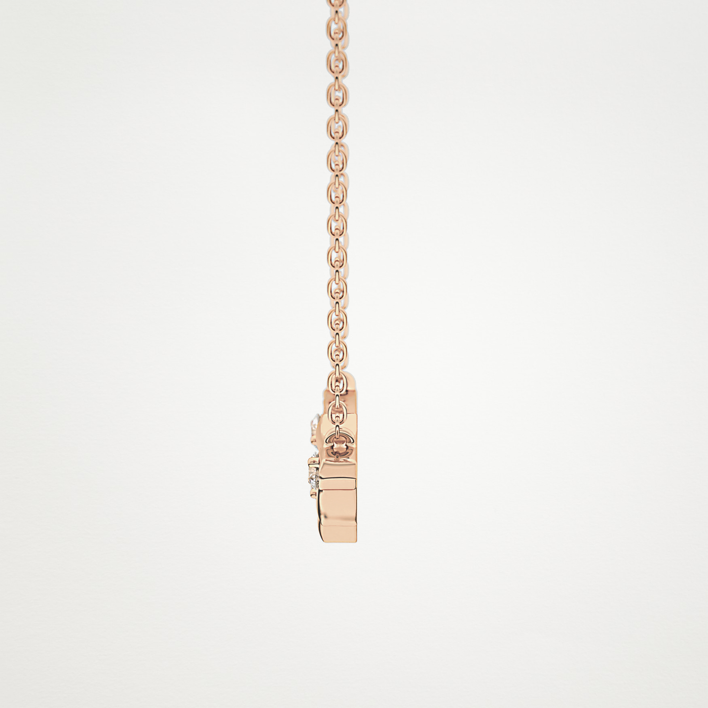 0.7 TCW Round Lab Grown Diamond Twig Necklace