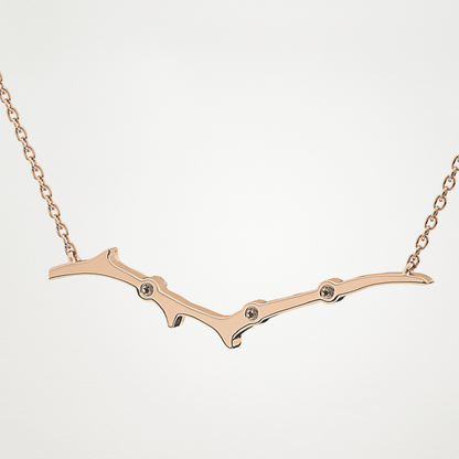 0.7 TCW Round Lab Grown Diamond Twig Necklace