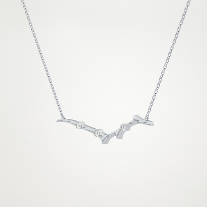 0.7 TCW Round Lab Grown Diamond Twig Necklace