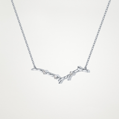 0.7 TCW Round Lab Grown Diamond Twig Necklace