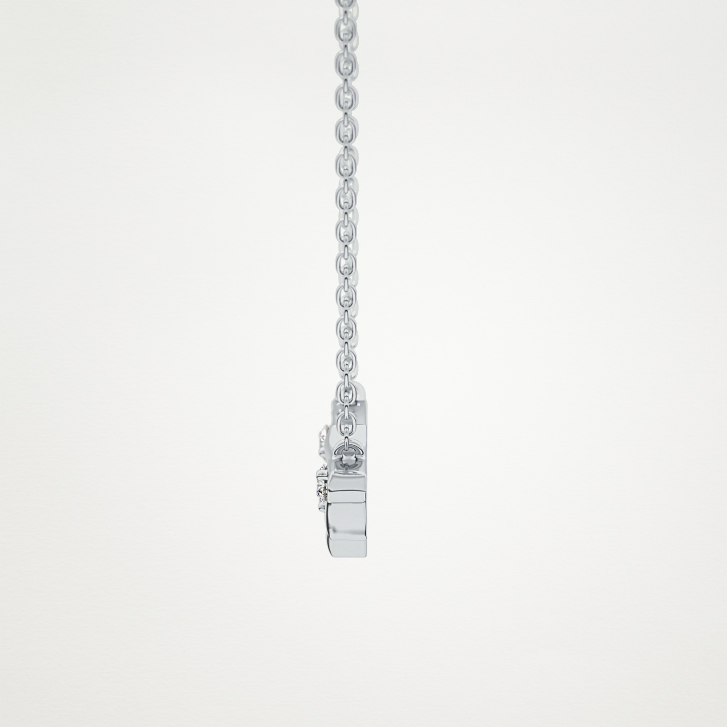 0.7 TCW Round Lab Grown Diamond Twig Necklace
