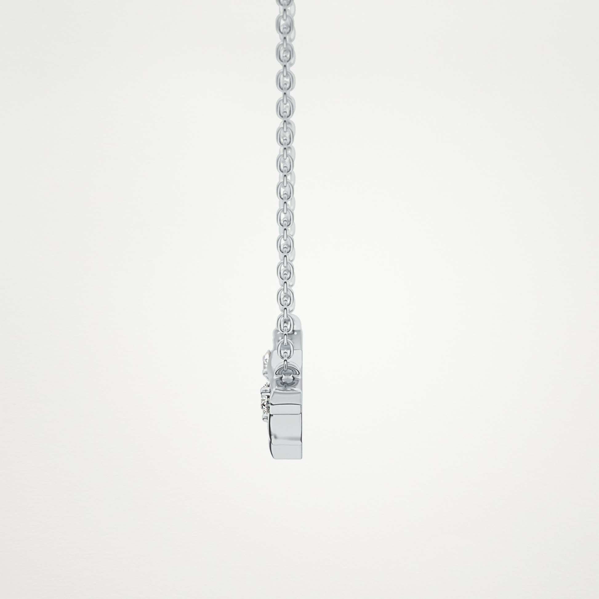 0.7 TCW Round Lab Grown Diamond Twig Necklace