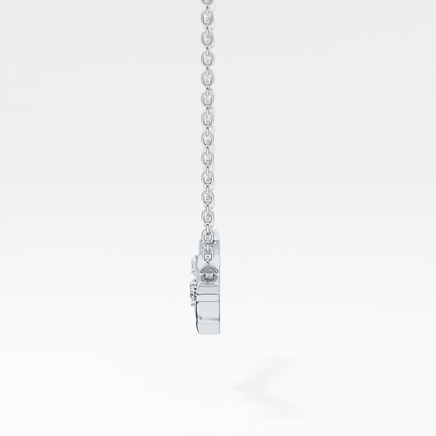 0.7 TCW Round Lab Grown Diamond Twig Necklace