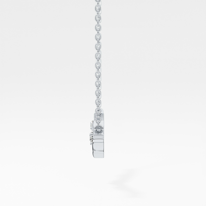 0.7 TCW Round Lab Grown Diamond Twig Necklace