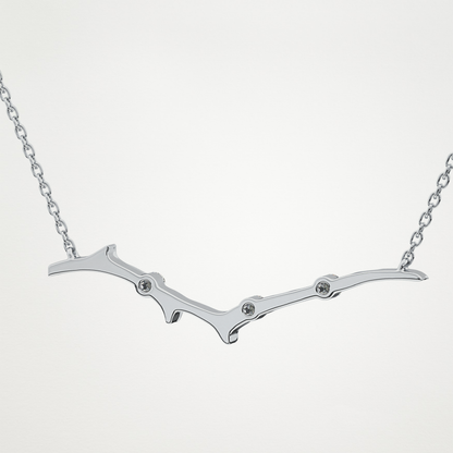 0.7 TCW Round Lab Grown Diamond Twig Necklace