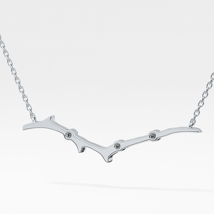 0.7 TCW Round Lab Grown Diamond Twig Necklace