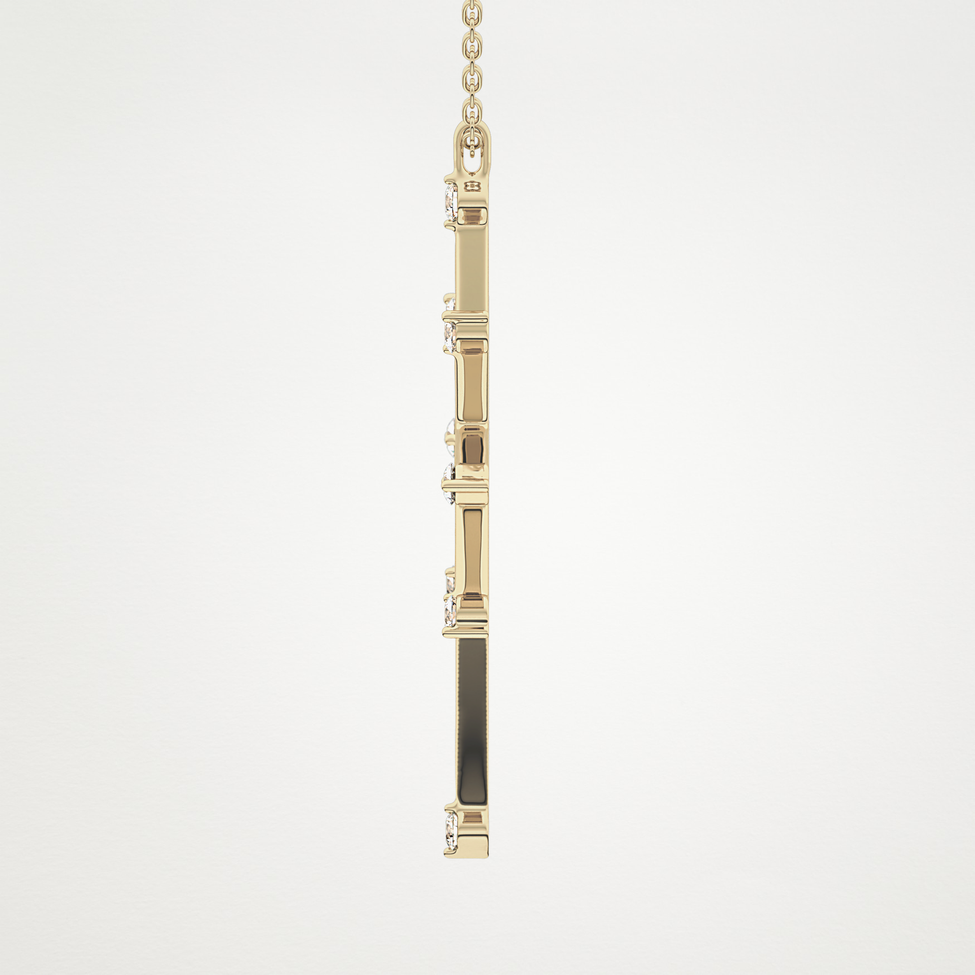 0.17 TCW Round Lab Grown Diamond Star Necklace