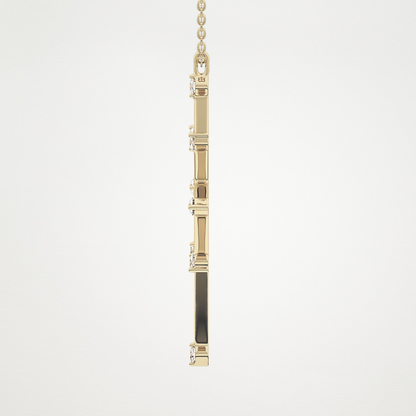 0.17 TCW Round Lab Grown Diamond Star Necklace