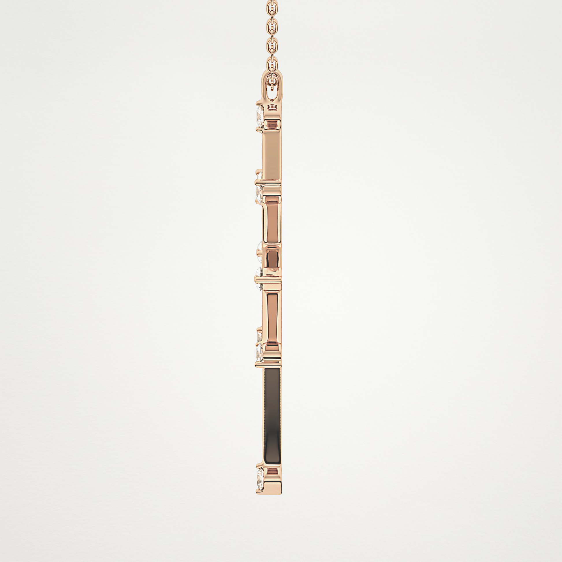 0.17 TCW Round Lab Grown Diamond Star Necklace