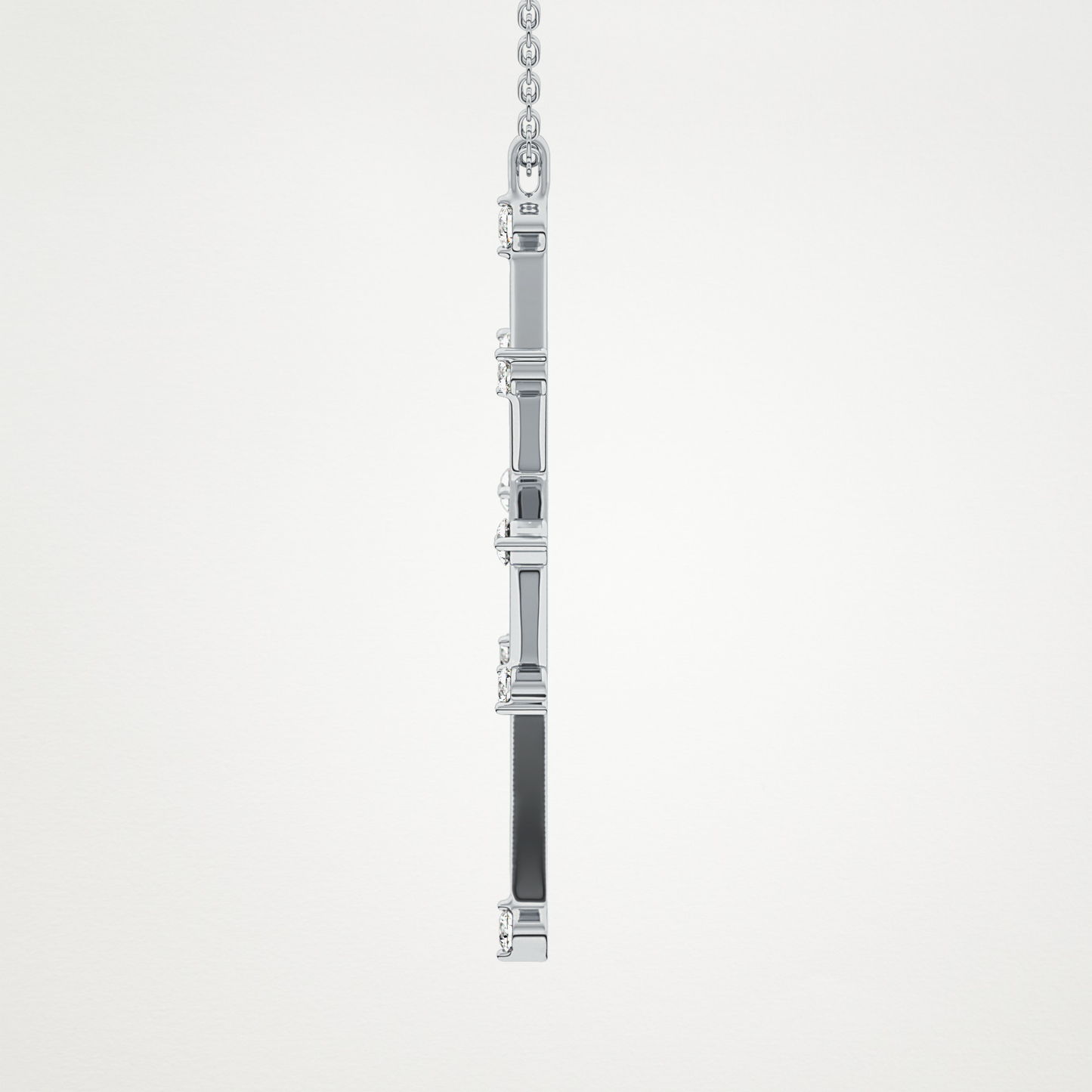 0.17 TCW Round Lab Grown Diamond Star Necklace