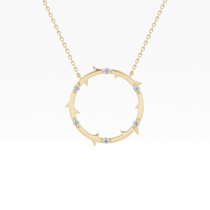 0.09 TCW Round Lab Grown Diamond Circle Necklace
